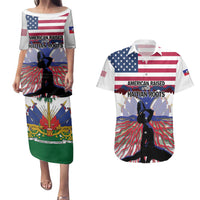 Haiti Heritage Month 2025 Couples Matching Puletasi and Hawaiian Shirt American Raised With Haitian Roots
