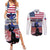 Haiti Heritage Month 2025 Couples Matching Summer Maxi Dress and Long Sleeve Button Shirt American Raised With Haitian Roots