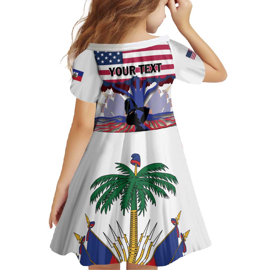 Haiti Heritage Month 2025 Family Matching Long Sleeve Bodycon Dress and Hawaiian Shirt American Raised With Haitian Roots