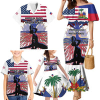 Haiti Heritage Month 2025 Family Matching Mermaid Dress and Hawaiian Shirt American Raised With Haitian Roots