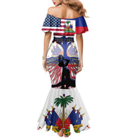 Haiti Heritage Month 2025 Family Matching Mermaid Dress and Hawaiian Shirt American Raised With Haitian Roots