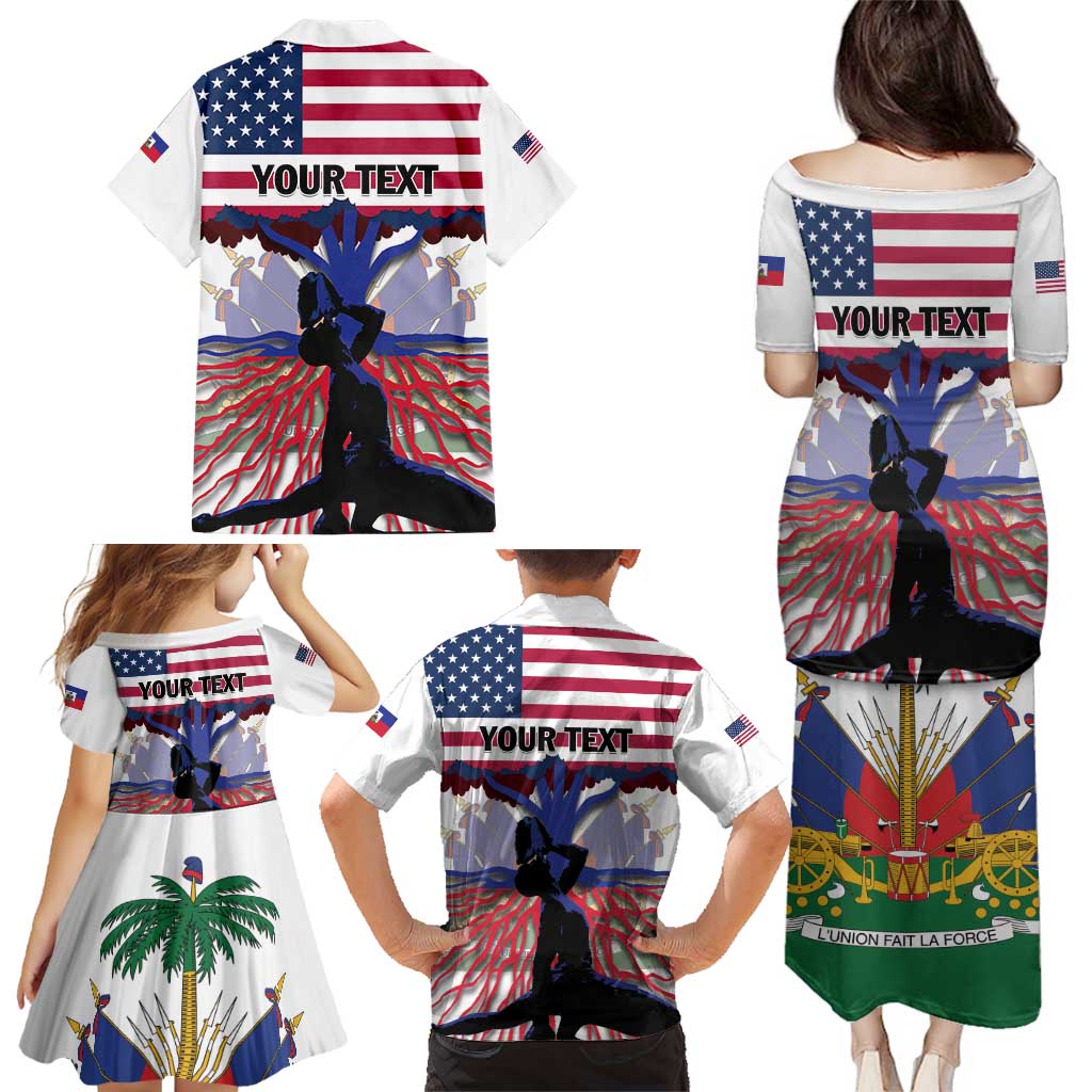 Haiti Heritage Month 2025 Family Matching Puletasi and Hawaiian Shirt American Raised With Haitian Roots