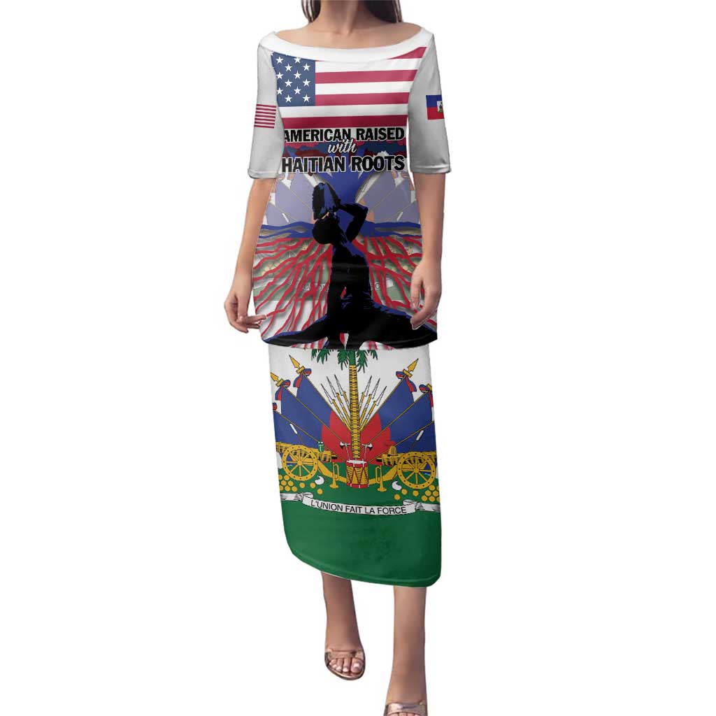 Haiti Heritage Month 2025 Family Matching Puletasi and Hawaiian Shirt American Raised With Haitian Roots