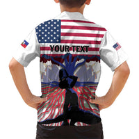 Haiti Heritage Month 2025 Family Matching Short Sleeve Bodycon Dress and Hawaiian Shirt American Raised With Haitian Roots