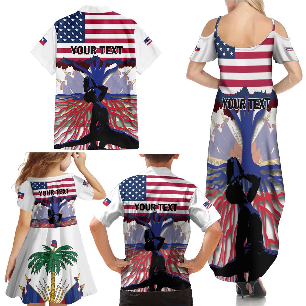 Haiti Heritage Month 2025 Family Matching Summer Maxi Dress and Hawaiian Shirt American Raised With Haitian Roots