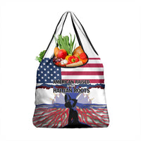Haiti Heritage Month 2025 Grocery Bag American Raised With Haitian Roots