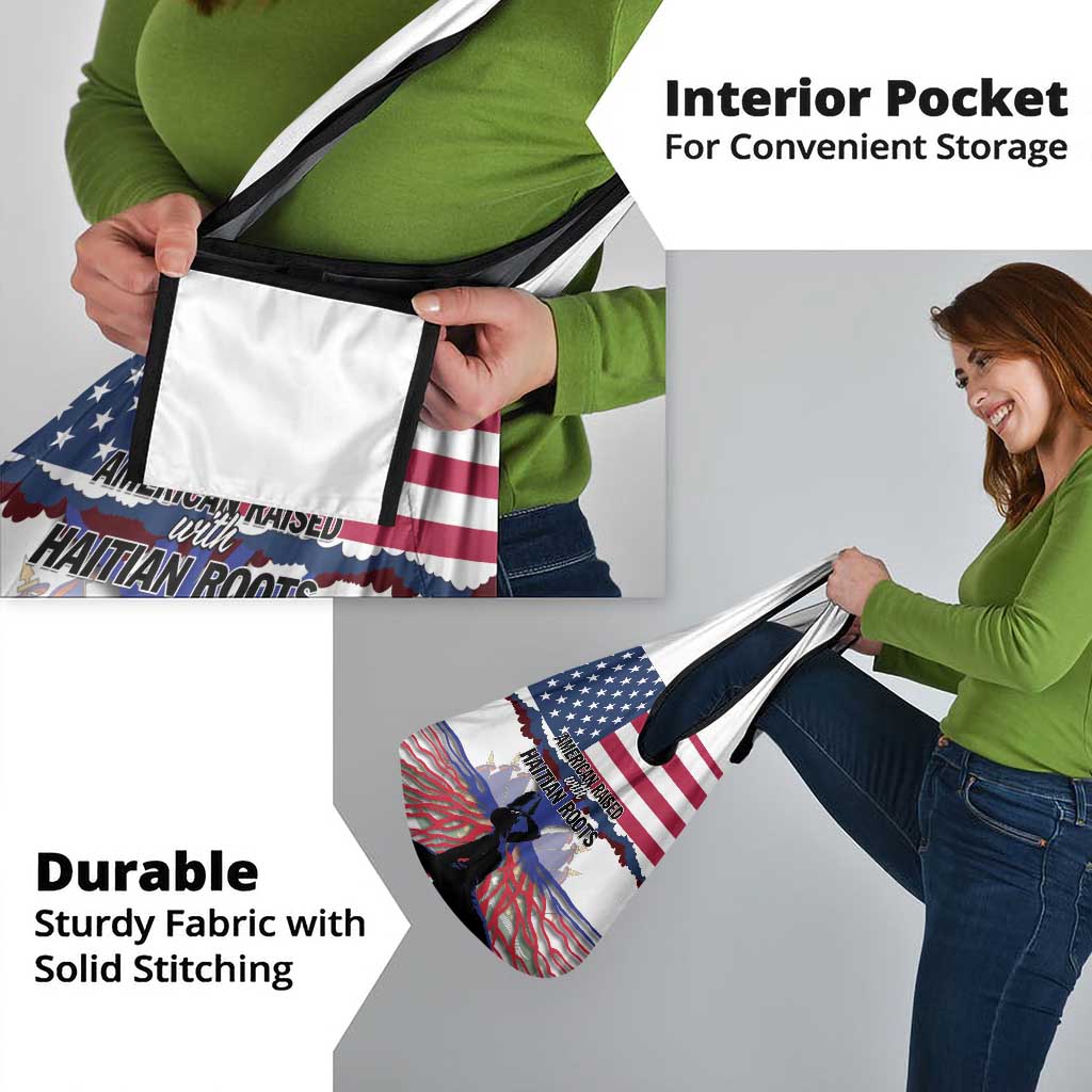 Haiti Heritage Month 2025 Grocery Bag American Raised With Haitian Roots