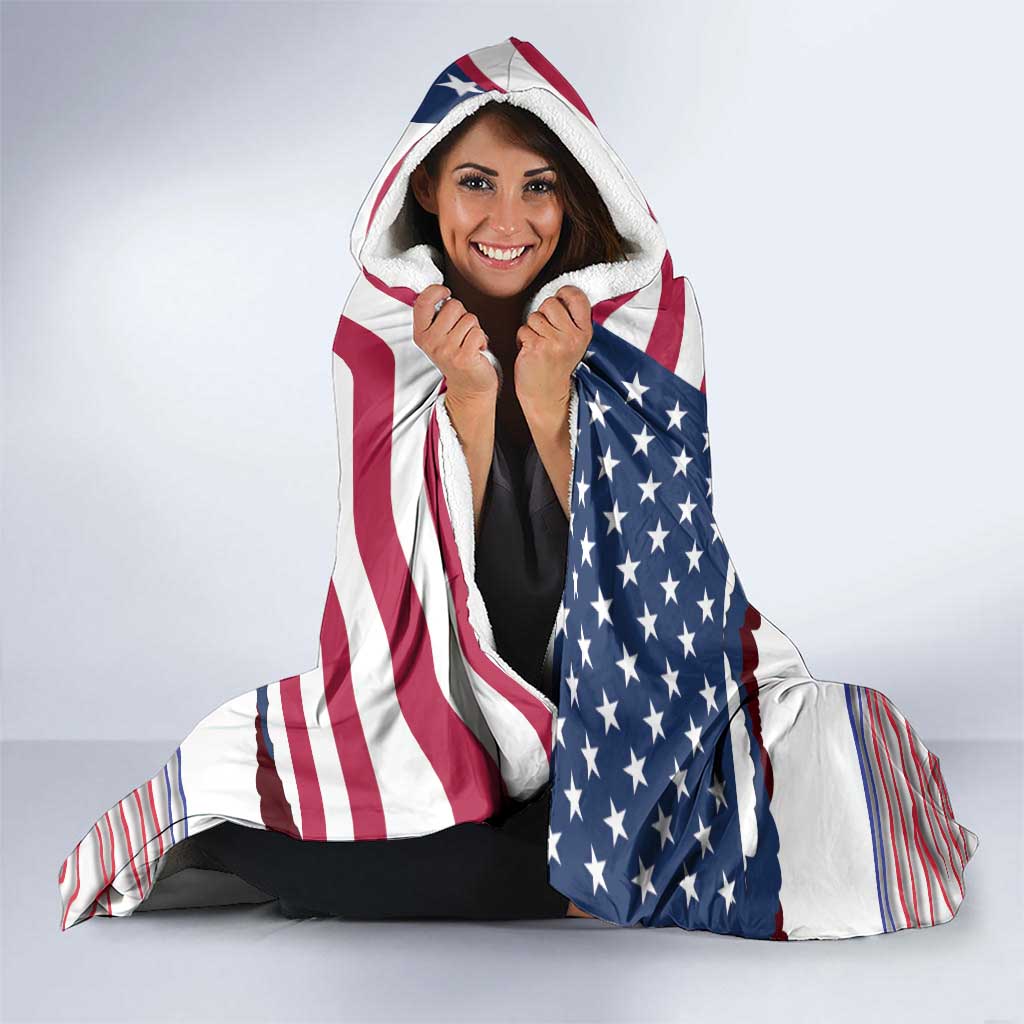 Haiti Heritage Month 2025 Hooded Blanket American Raised With Haitian Roots