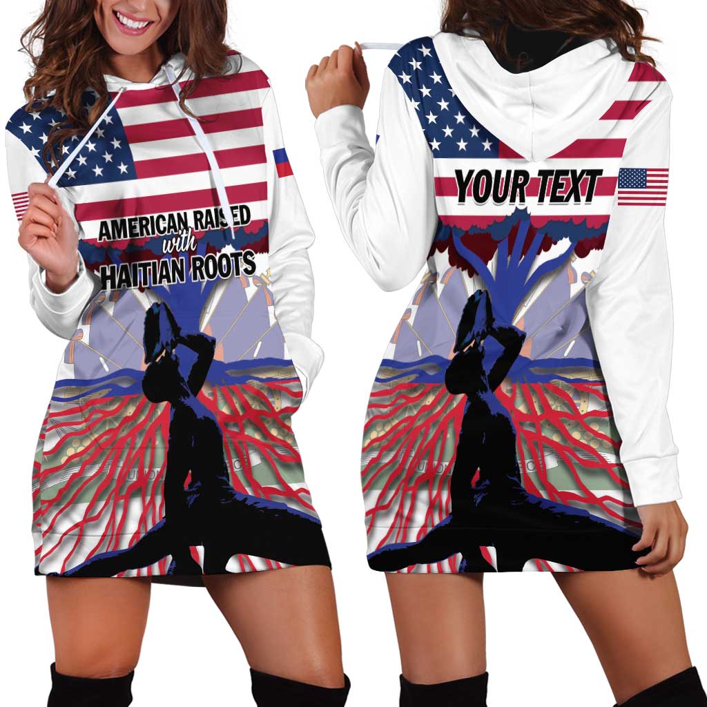 Haiti Heritage Month 2025 Hoodie Dress American Raised With Haitian Roots