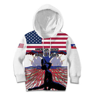 Haiti Heritage Month 2025 Kid Hoodie American Raised With Haitian Roots