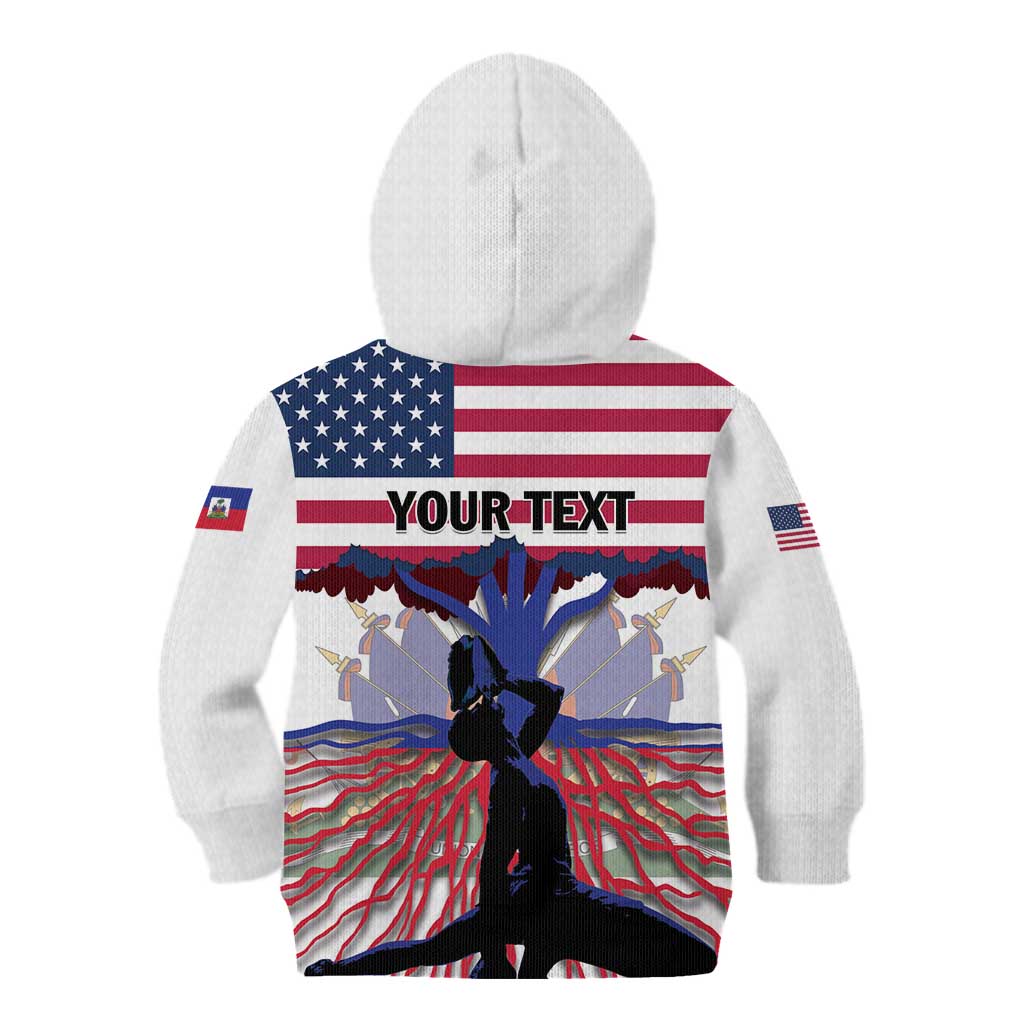 Haiti Heritage Month 2025 Kid Hoodie American Raised With Haitian Roots