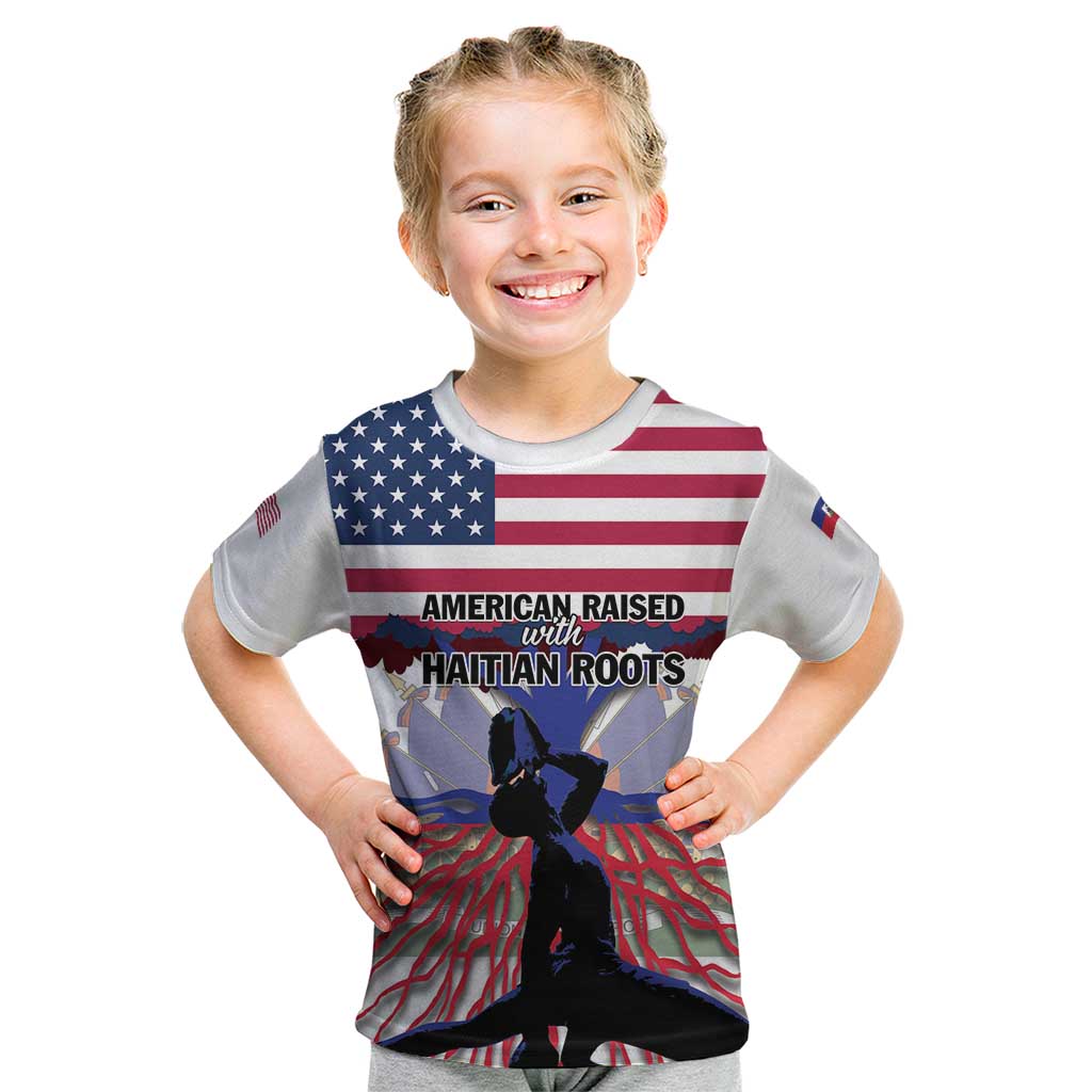 Haiti Heritage Month 2025 Kid T Shirt American Raised With Haitian Roots