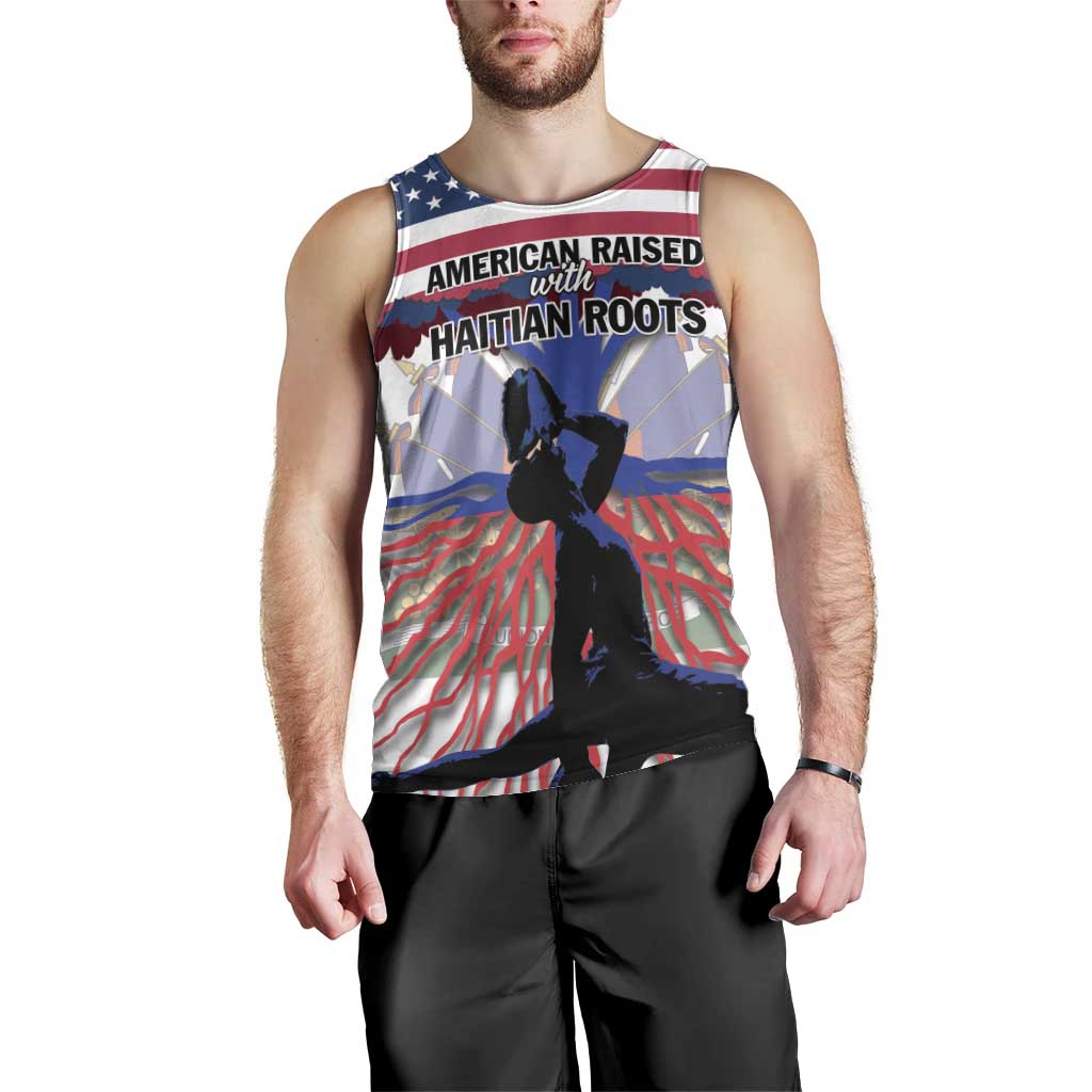 Haiti Heritage Month 2025 Men Tank Top American Raised With Haitian Roots