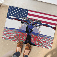 Haiti Heritage Month 2025 Rubber Doormat American Raised With Haitian Roots