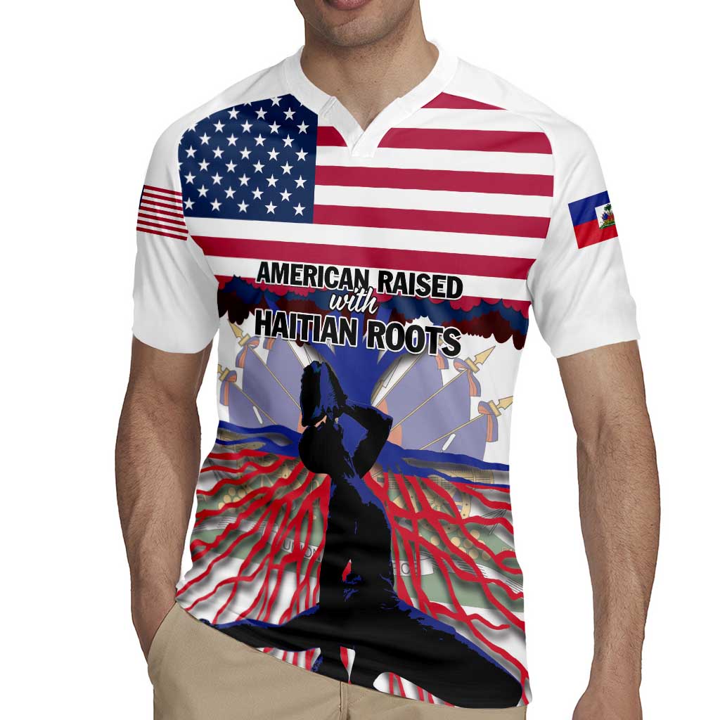Haiti Heritage Month 2025 Rugby Jersey American Raised With Haitian Roots