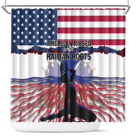 Haiti Heritage Month 2025 Shower Curtain American Raised With Haitian Roots