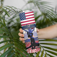 Haiti Heritage Month 2025 Skinny Tumbler American Raised With Haitian Roots