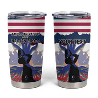 Haiti Heritage Month 2025 Tumbler Cup American Raised With Haitian Roots