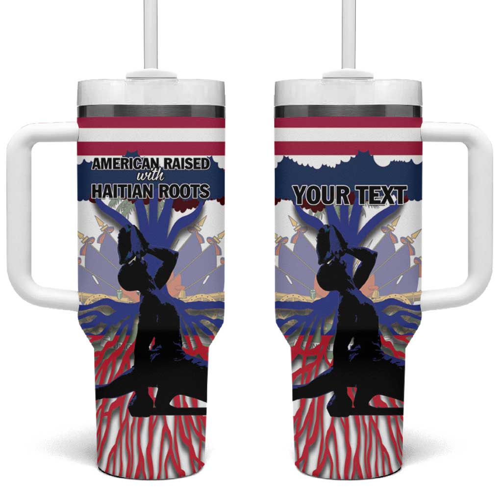 Haiti Heritage Month 2025 Tumbler With Handle American Raised With Haitian Roots