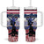 Haiti Heritage Month 2025 Tumbler With Handle American Raised With Haitian Roots