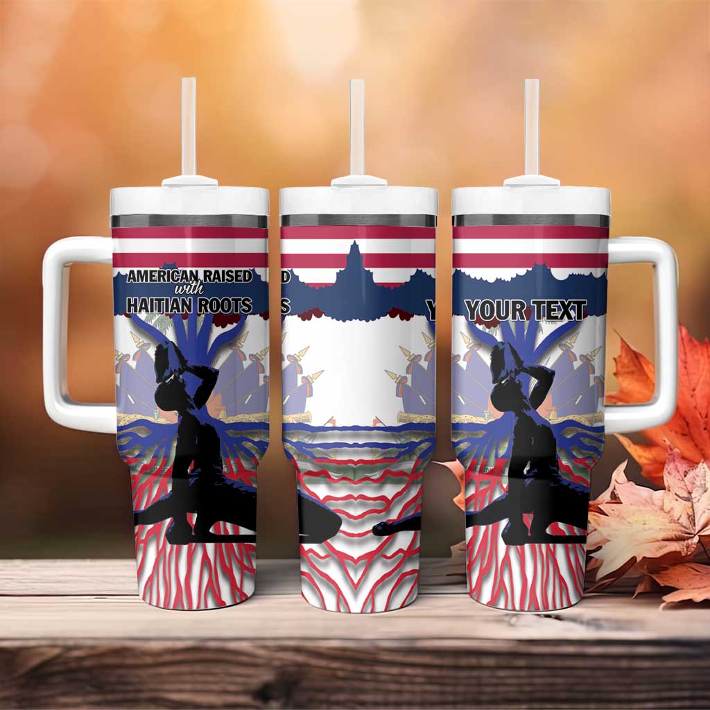 Haiti Heritage Month 2025 Tumbler With Handle American Raised With Haitian Roots
