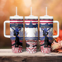 Haiti Heritage Month 2025 Tumbler With Handle American Raised With Haitian Roots