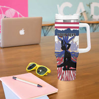 Haiti Heritage Month 2025 Tumbler With Handle American Raised With Haitian Roots