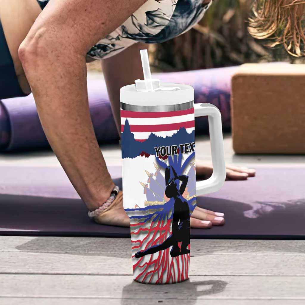 Haiti Heritage Month 2025 Tumbler With Handle American Raised With Haitian Roots