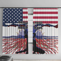 Haiti Heritage Month 2025 Window Curtain American Raised With Haitian Roots