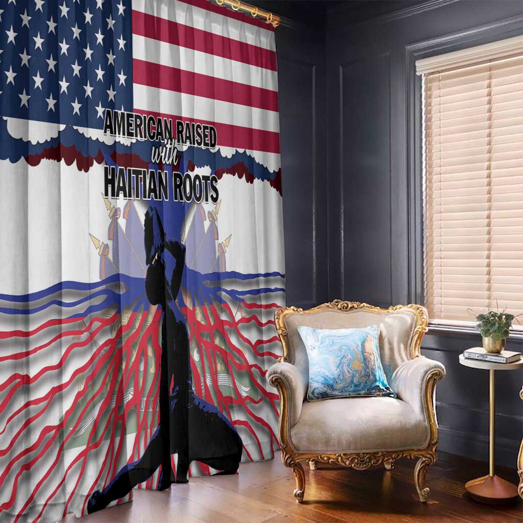 Haiti Heritage Month 2025 Window Curtain American Raised With Haitian Roots