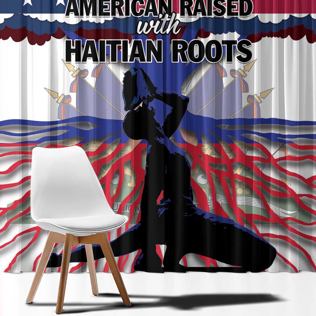 Haiti Heritage Month 2025 Window Curtain American Raised With Haitian Roots