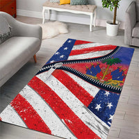 Haitian Americans Zipper Stylized Area Rug Haiti Heritage Month 2025