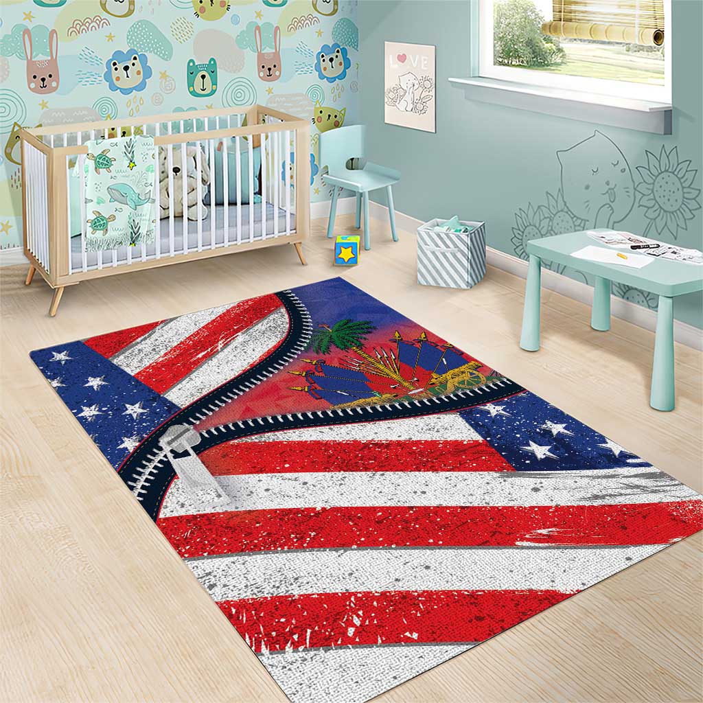 Haitian Americans Zipper Stylized Area Rug Haiti Heritage Month 2025