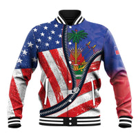 Haitian Americans Zipper Stylized Baseball Jacket Haiti Heritage Month 2025