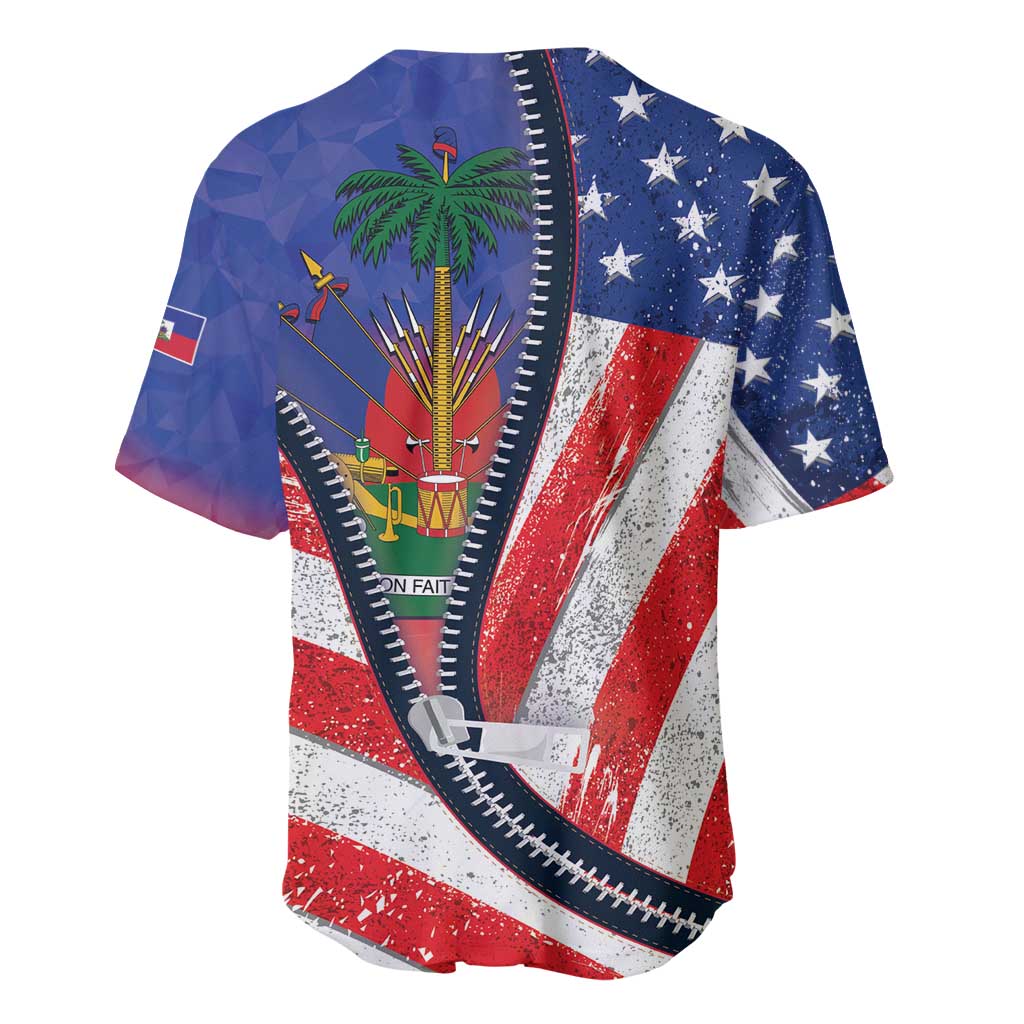 Haitian Americans Zipper Stylized Baseball Jersey Haiti Heritage Month 2025