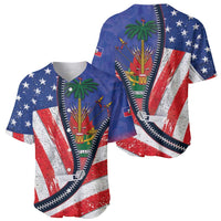 Haitian Americans Zipper Stylized Baseball Jersey Haiti Heritage Month 2025