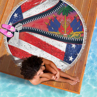 Haitian Americans Zipper Stylized Beach Blanket Haiti Heritage Month 2025