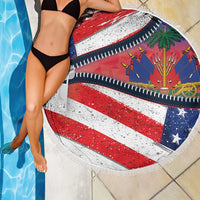 Haitian Americans Zipper Stylized Beach Blanket Haiti Heritage Month 2025