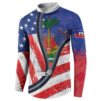 Haitian Americans Zipper Stylized Button Sweatshirt Haiti Heritage Month 2025