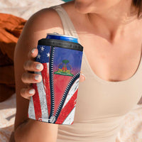 Haitian Americans Zipper Stylized 4 in 1 Can Cooler Tumbler Haiti Heritage Month 2025