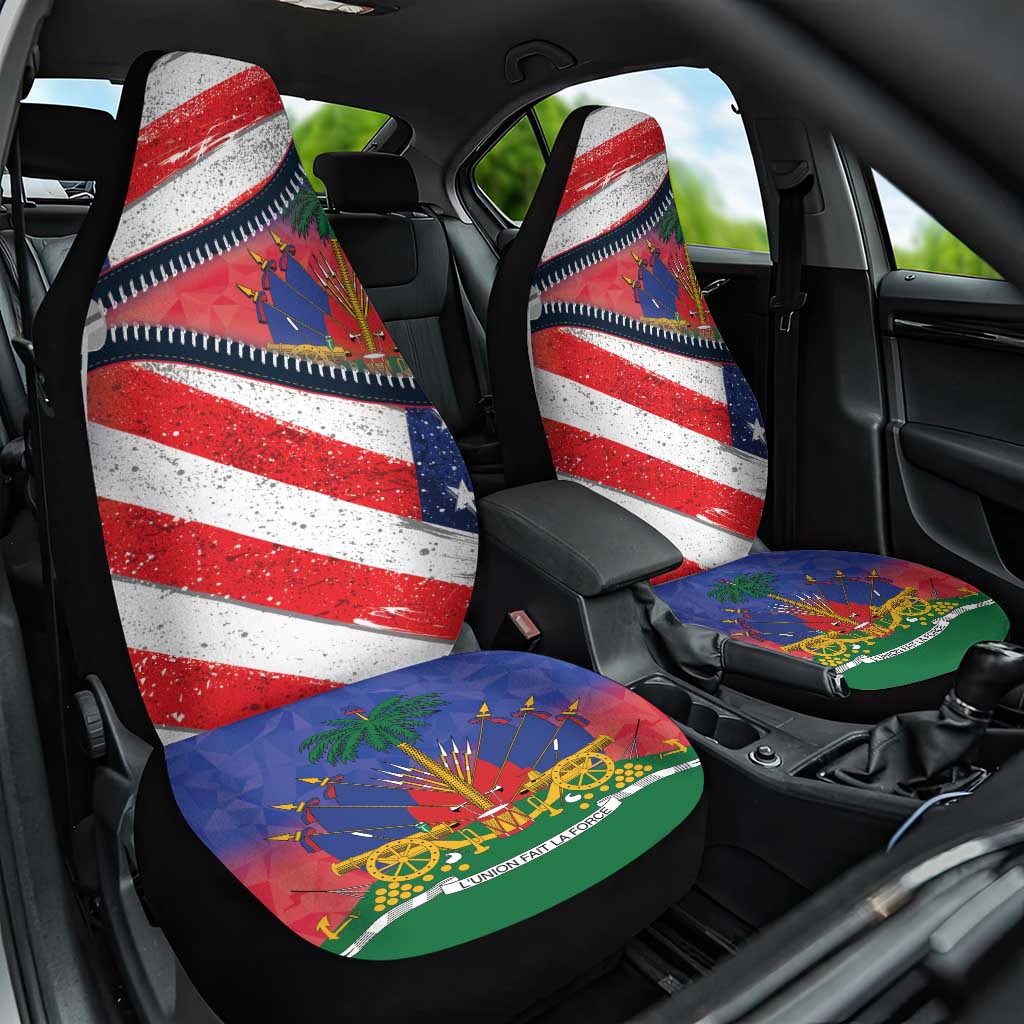 Haitian Americans Zipper Stylized Car Seat Cover Haiti Heritage Month 2025