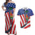Haitian Americans Zipper Stylized Couples Matching Off Shoulder Maxi Dress and Hawaiian Shirt Haiti Heritage Month 2025