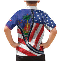 Haitian Americans Zipper Stylized Family Matching Mermaid Dress and Hawaiian Shirt Haiti Heritage Month 2025