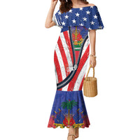 Haitian Americans Zipper Stylized Family Matching Mermaid Dress and Hawaiian Shirt Haiti Heritage Month 2025