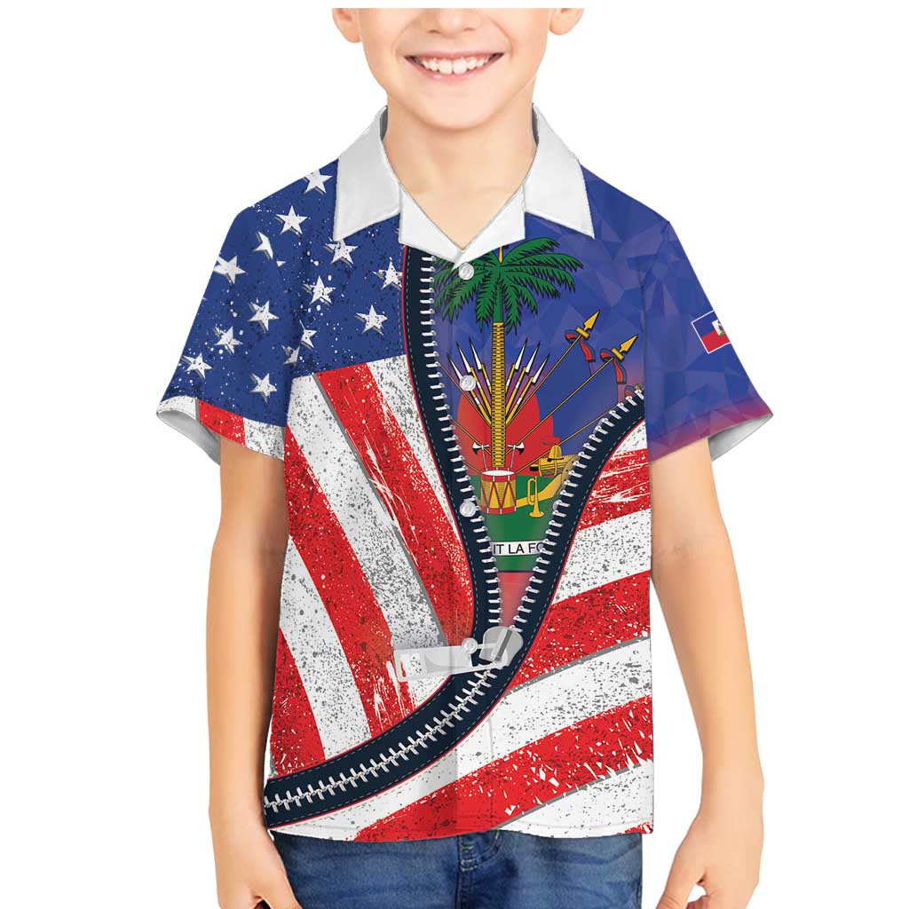 Haitian Americans Zipper Stylized Family Matching Mermaid Dress and Hawaiian Shirt Haiti Heritage Month 2025