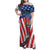Haitian Americans Zipper Stylized Family Matching Off Shoulder Maxi Dress and Hawaiian Shirt Haiti Heritage Month 2025