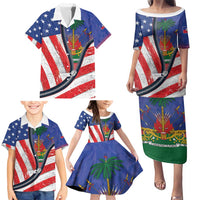 Haitian Americans Zipper Stylized Family Matching Puletasi and Hawaiian Shirt Haiti Heritage Month 2025