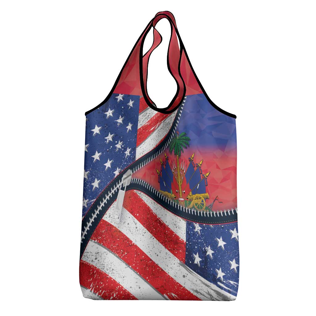 Haitian Americans Zipper Stylized Grocery Bag Haiti Heritage Month 2025