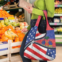Haitian Americans Zipper Stylized Grocery Bag Haiti Heritage Month 2025
