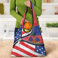 Haitian Americans Zipper Stylized Grocery Bag Haiti Heritage Month 2025